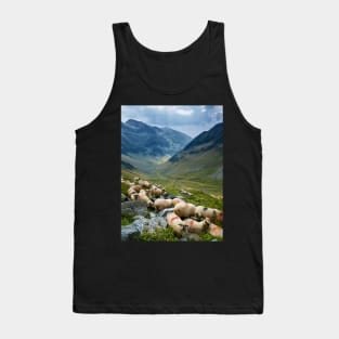 Sheep on the mountain Tank Top